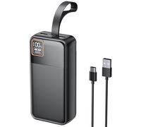 EnergyQC Power Bank 42000mAh PD 22.5W USB C Portable Charger Station with LED Display Battery Pack Fast Charging for iPhone 16/15/14/13, Tablet, Samsung Galaxy and More, Black