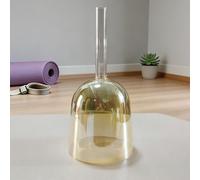 ENERGYSOUND 432 Hz Crystal Singing Bowl 6 Inch - Yellow E Note Quartz Sound Bowl for Solar Plexus Chakra Meditation, with Handle & Storage Bag