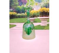 ENERGYSOUND Green Color Alchemy Solid Chalice Grail Clear F Heart Chakra Quartz Crystal Singing Bowl 6 inch(15 cm)- Sound Healing & Yoga Meditation