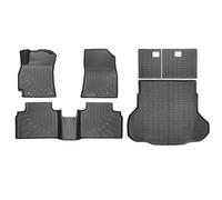 EnergyyWing All Weather Car Floor Mats for 2025 Kia K4 Accessories - Floor Liners & Cargo Mat & Backrest Mats 6Pcs All Set, Custom FIt Carpet for Kia K 4 2025 Accessories Anti-Slip TPE Car Mats, Black