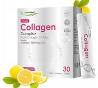 EneriWell Multi Collagen Supplements for Women, Men, 3000mg Hydrolyzed Bovine Collagen Peptides with Type 2, Biotin Vitamins C, Glow up for Skin, Hair, Nails & Joints, Halal, Liquid, Travel 30 sachets