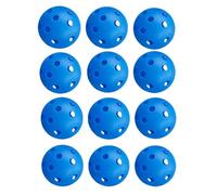 ENERKEEN Low Noise No Bells Cat Ball Toy, 12Pcs Blue Plastic Golf Balls with Holes, Funny Interactive Cat Toys for Bored Indoor Cats,Cute Kitten Kitty Toys(1.65")