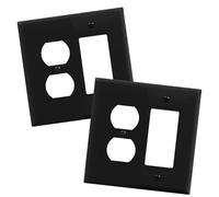 ENERLITES 2-Gang 1-Duplex/1-Decorator Combination Wall Plate, 2-Pack