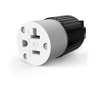 ENERLITES 66211-BK Straight Blade Plug or Connector, 1 Pack, Black