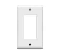 Enerlites 8831-W 1-Gang Decorator/GFCI Rocker Wall Plate, Standard Size, Unbreakable Polycarbonate, White