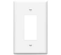 Enerlites 8831O-W 1-Gang Decorator/GFCI Rocker Wall Plate, Standard Size, Unbreakable Polycarbonate, White