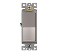 Enerlites 93150 3 Way Decorator Style 15 Amp Single Pole Silent Paddle Rocker Switch - Pack of 10 Rocker Nickel