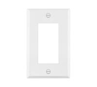 ENERLITES Decorator Switch Metal Wall Plate, Outlet Cover, Corrosion Resistant, Standard Size 1-Gang 4.50" x 2.76", Powder Coated Stamped Steel, 7731-WM, White Matte