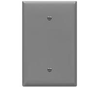 ENERLITES Device Wall Plate, Jumbo Blank Cover, Oversized 1-Gang 5.5" x 3.5", Polycarbonate Thermoplastic, 8801O-GY, Gray