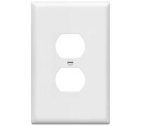 ENERLITES Duplex Receptacle Outlet Wall Plate, Over-Size 1-Gang 5.5" x 3.5", Polycarbonate Thermoplastic, 8821O-W, White