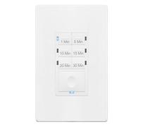 Enerlites HET06A 1-5-10-15-20-30 Minutes Preset In-Wall Countdown Timer Switch, w Decorator Wall Plate, White