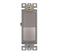 Enerlites Light Switch On/Off Paddle Wall Switch 91150-NK | 15 Amp, 120V/277V, AC, Single Pole, 3 Wire, Grounding Screw, Residential Graded Light Switch, UL Listed | Nickel
