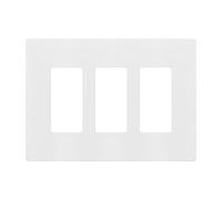 ENERLITES Screwless Decorator Wall Plates Child Safe Outlet Covers, Gloss Finish, Medium Size 3-Gang 4.88" H x 6.77" L, Unbreakable Polycarbonate Thermoplastic, SI8833M-W, White