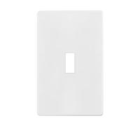 ENERLITES Screwless Toggle Switch Wall Plate, Light Switch Cover, Standard Size 1-Gang 4.68" x 2.93", Unbreakable Polycarbonate Thermoplastic, SI8811-W, White