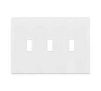 ENERLITES Screwless Triple Toggle Switch Wall Plate, Child Safe Light Switch Cover, Standard Size 3-Gang 4.68" x 6.53", Unbreakable Polycarbonate Thermoplastic, UL Listed, SI8813-W, Glossy, White
