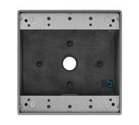 ENERLITES Weatherproof Outlet Box with Three 1/2-in Threaded Outlets, Outdoor Electrical Box, 3 Holes 0.50” Each, 2-Gang, 4.53” Height x 4.53” Length x 2.16” Depth, EN2350