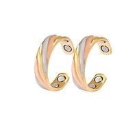 EnerMagiX Tri Tone 3500 Gauss Magnetic Copper Rings for Women or Men, 99.95% Copper Ring with 4 Magnets, Adjustable Size, Women's Day Gift for Mom, Wife (CPR-0131 X2)