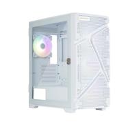 ENERMAX MarbleShell Mesh MS21, ARGB Compact Value Mini-Tower Gaming PC Case, High Airflow, Micro-ATX M/B, Tempered Glass, 4x ARGB 120mm PWM Fan Included, 2x USB3.0 & USB3.2 Type C, 360mm AIO, White