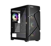 ENERMAX MarbleShell Mesh MS31, ARGB Compact Value Mid-Tower Gaming PC Case, High Airflow, E-ATX, ATX M/B, Tempered Glass, 4x ARGB 120mm PWM Fan Included, 2x USB3.0 & USB3.2 Type C, 420mm AIO, Black