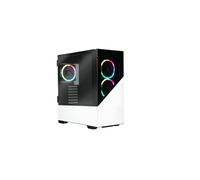 ENERMAXK8 ATX Mid Tower Gaming PC case with tempered glass, incl. 3 x ARGB PWM 12cm fans Snow White - USB3.2 Gen1 and USB3.2 Type C; ECA-EK8-WW-ARGB