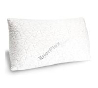 EnerPlex Never-Flat King Pillow, CertiPUR-US Certified Adjustable Loft Memory Foam Bed Pillow Cooling Machine Washable Bamboo Cover|White|(1-Pack) King 36" x 20"