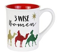 Enesco 6005079 Our Name is Mud Three Wise Woman Glitter Coffee Mug, Stoneware, Multicolor