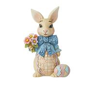 Enesco Bunny with Bow and Flowers Mini Figurine - Heartwood Creek by Jim Shore