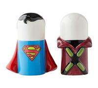 Enesco DC Comics Ceramics Superman vs. Lex Luthor Stylized Salt and Pepper Shakers, 3.89 Inch, Multicolor