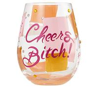 Enesco Designs by Lolita Cheers B Artisan Stemless Wine Glass, 20 Ounce, Multicolor
