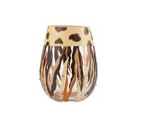 Enesco Designs by Lolita Going Native Hand-Painted Artisan Stemless Wine Glass, 20 Ounce, Multicolor