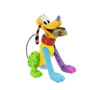 Enesco Disney Britto Pluto with Dog Bowl 95th Anniversary Miniature Figurine, 3.25 Inch, Multicolor