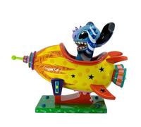 Enesco Disney Britto Stitch Rocket Ship Large Collectible Figurine - 6.5-Inch Hand-Painted Stone Resin Pop Art Alien Space Sculpture by Romero Britto - Whimsical Lilo and Stitch Home Decor and Gift