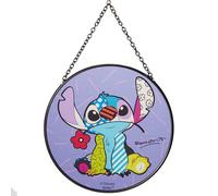 Enesco Disney Britto Stitch with Flower Hanging Window Suncatcher, 5 Inch, Multicolor