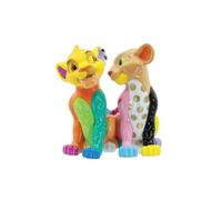 Enesco Disney Britto The Lion King Simba and Nala Heart Tails Figurine, 6 Inch, Multicolor
