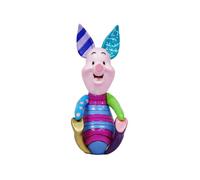 Enesco Disney Britto Winnie the Pooh Piglet Seated Pose 100 Year Anniversary Miniature Figurine, 3.25 Inch