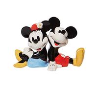 Enesco Disney Ceramics Mickey and Minnie Mouse Sitting Salt and Pepper Shaker Set, 3.5 Inch, Multicolor
