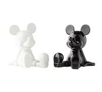 Enesco Disney Ceramics Mickey Mouse Sitting Salt and Pepper Shakers, 3.5 Inch, Black and White