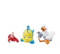 Enesco Disney Showcase The Little Mermaid Sebastian Flounder and Scuttle Miniature Figurine Set, 1.82 Inch, Multicolor