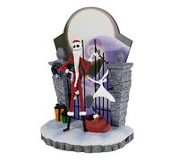 Enesco Disney Showcase The Nightmare Before Christmas Santa Jack with Gate Scene Lit Figurine, 10 Inch, Multicolor