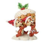 Enesco Disney Traditions by Jim Shore Chip and Dale Carrying a Fruit Cake Figurine, 4.25 Inch, Multicolor