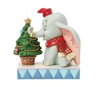 Enesco Disney Traditions by Jim Shore Dumbo with Christmas Tree and Bell Figurine, 5.43 Inch, Multicolor