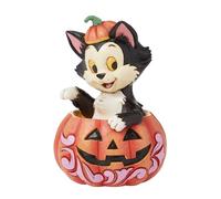 Enesco Disney Traditions by Jim Shore Pinocchio Figaro The Cat in Halloween Jack-O-Lantern Miniature Figurine, 4.13 Inch, Multicolor