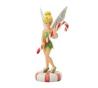 Enesco Disney Traditions by Jim Shore Tinker Bell Holding a Peppermint Candy Cane Figurine, 5.51 Inch, Multicolor