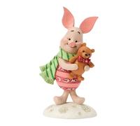 Enesco Disney Traditions by Jim Shore Winnie The Pooh Piglet Holding a Bear Miniature Figurine, 3.5 Inch, Multicolor