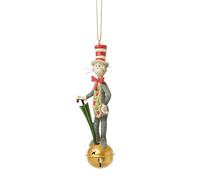 Enesco Dr. Seuss by Jim Shore The Cat in Hat on Jingle Bell Hanging Ornament, 5.91 Inch, Multicolor