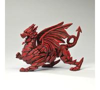 Enesco Edge Sculpture Dragon Fantasy Figurine, 8.35 Inch, Red