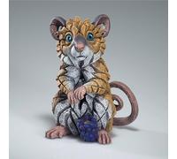 Enesco Edge Sculpture Field Mouse with Bright Blue Eyes Figurine, 7.4 Inch, Multicolor