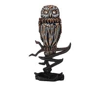 Enesco Edge Sculpture Owl Perched on Branch Animal Figurine, 12.75 Inch, Brown and White