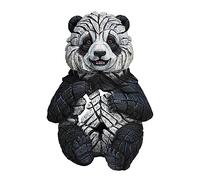 Enesco Edge Sculpture Panda Cub Sitting Animal Figurine, 9.06 Inch, Black and White