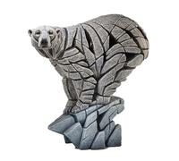 Enesco Edge Sculpture Polar Bear Standing Animal Figurine, 15.24 Inch, White and Black